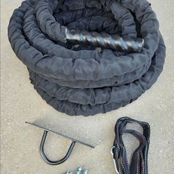 Black Battle Rope 35' 1.5" Diameter