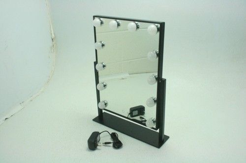  Black Vanity Mirror Makeup with Lights 12 Dimmable LED Bulbs Touch Screen Control
