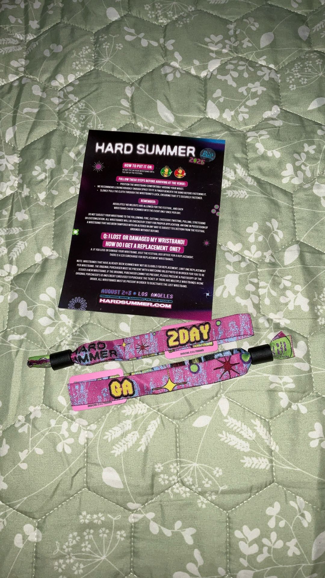 HARD SUMMER WRISTBAND 2025