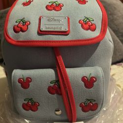 Disney Loungefly Backpack With Cherries With Wallet 