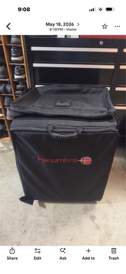 Black Penumbra Padded Rolling Case with Handle n Wheels for easy to transport ur gears.