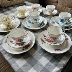 Crown Royal - Dutches Vintage Bone China England Tea Cup & Saucer Antique
