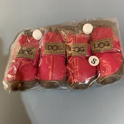 Winter Pet Dog Shoes Warm Snow Boots Waterproof Fur 4Pcs Set Cotton