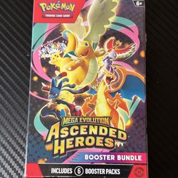 Pokémon TCG: Mega Evolution Ascended Heroes - Booster Bundle (6 Packs)