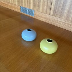 Heath Ceramics Bud Vase Set – Modern Round (Blue & Green)