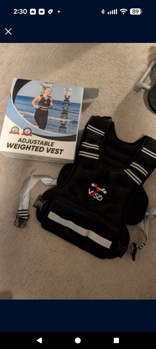Brand New Adjustable Weighted Vest 11lbs-20lbs