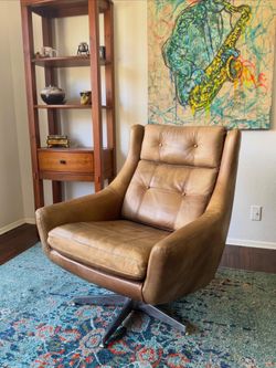 Restoration Hardware Leather Lounge Chairs