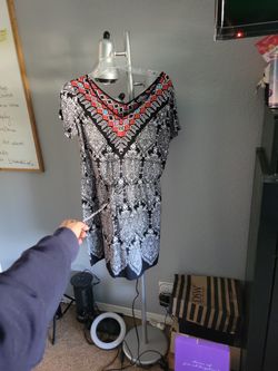 Light Cotton Dress With Drawstrings
