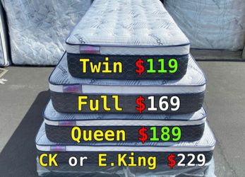 Queen Bamboo Plush Comfort Europillow Top 12inch Matres!!