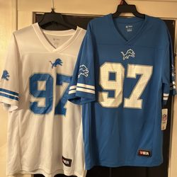 Detroit Lions Hutchinson #97 Jersey By NFL Team Apparel Size Large,