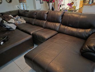 Large leather couch