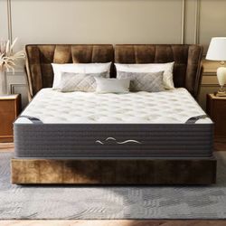 Brand New Queen 14 inch Hybrid Mattress + Bed frame