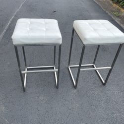 Two White Stools 