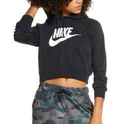 Nike women's cropped pullover drawstring hoodie Size XLarge