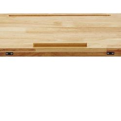 Amazon Basics Laptop Table with Open Top, Wood, Natural 15.75"D x 23.62"W X 10”