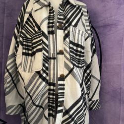 Oversized Flannel Coat 