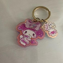 my melody keychains & hello kitty wallet ౨ৎ