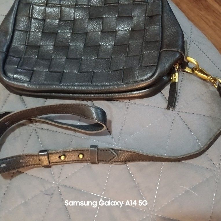 Black Leather Purse By Madewell