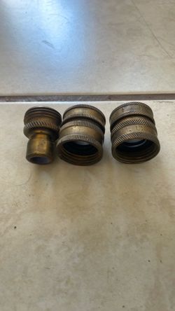 Brass Garden Hose Fittings Set of 3