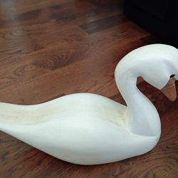 Hand carved Wooden Swan