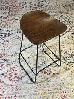 2 Modern Rustic Barstools
