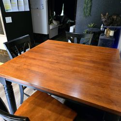 4-6 Seater Bar-Height Table (With Pull Out Leaf) And Matching Chairs! 