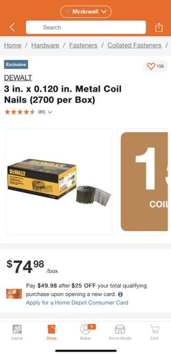 3 in. x 0.120 in. Metal Coil Nails (2700 per Box)