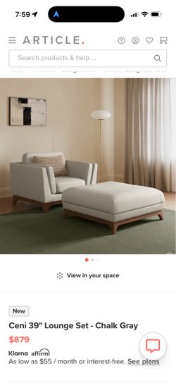Article Ceni Lounge Chair + Ottoman