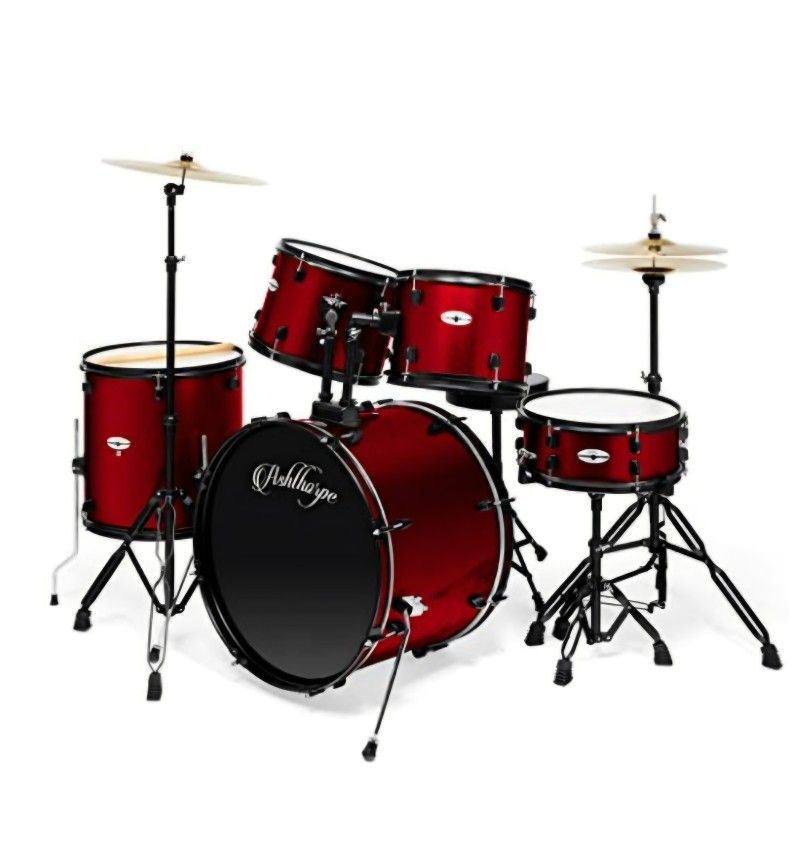 Used Red Ashthorpe Adult Drum Set