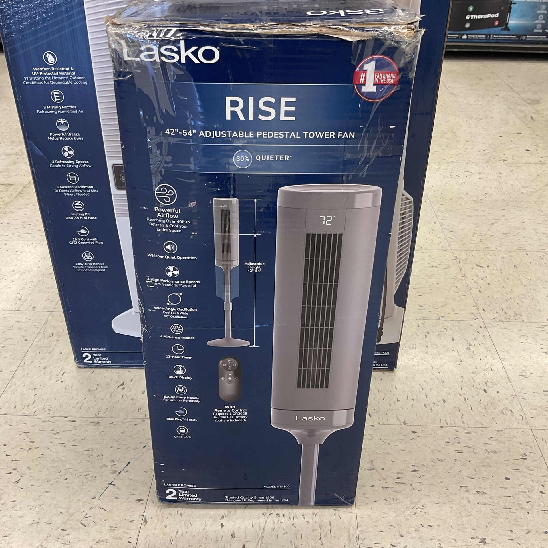 LASKO Rise Pedestal Tower Fan