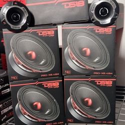 New!! DS18 (4) 6 1/2 Mid Range Speakers & (2) Bullet Tweeters. All For Only $190!!!