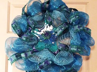 Deco Mesh Beach Themed Wreath