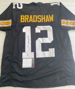 Terry Bradshaw Signed Autographed Custom #12 Pittsburgh Steelers Jersey With COA