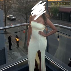 pastel yellow prom dress