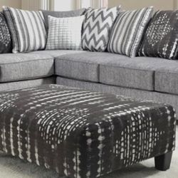 Stonewash Gray Sectional Sofa