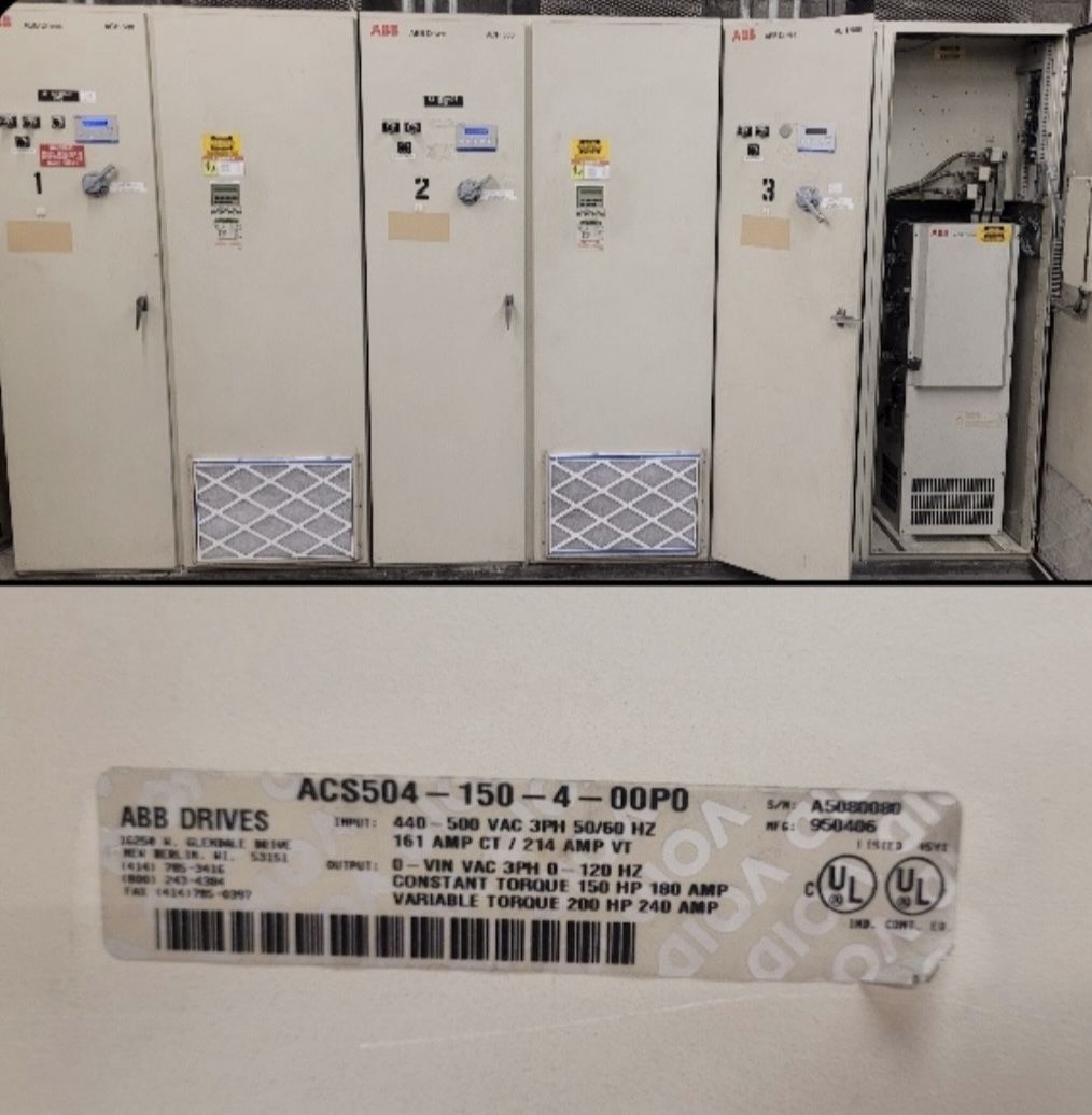 5 ABB, ACH 500. VFD's,150HP