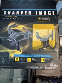 Sharper Image DX-2 Stunt Drone Quadcopter Rechargable 2.4 GHz 6-Axis Gyro