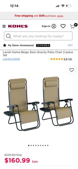 Zero-Gravity Reclining Patio Chairs