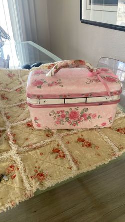 Samsonite hand painted train case