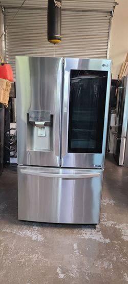 Refrigerator lg with fast Door glass French door in Stainless steel 40 days warranty Delevery