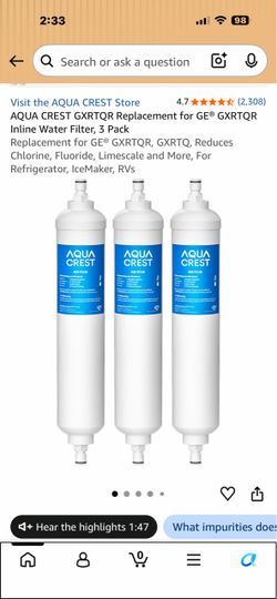 Aqua crest refrigerator water filters