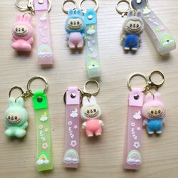 Cute Doll Fuzzy 3D Keychain Backpack Luggage Clip - SINGLE