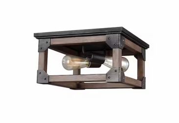 Generation Lighting Dunning 13.5 in. W 2-Light Flush Mount Ceiling Light