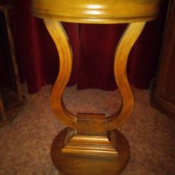 Elegant Plant Pedestal End Table