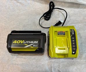 Ryobi 40v 6ah Battery and Charger
