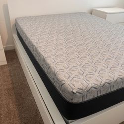 Queen Size White Ikea Bedroom Set With Mattress