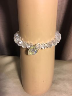 Crystal Bracelet 2 Heart Charms