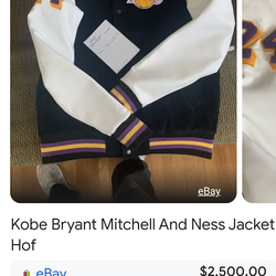KOBE BRYANT MITCHELL AND NESS HALL OF FAME JACKET 3XL 🐍 🐍  🏷️ 🏷️