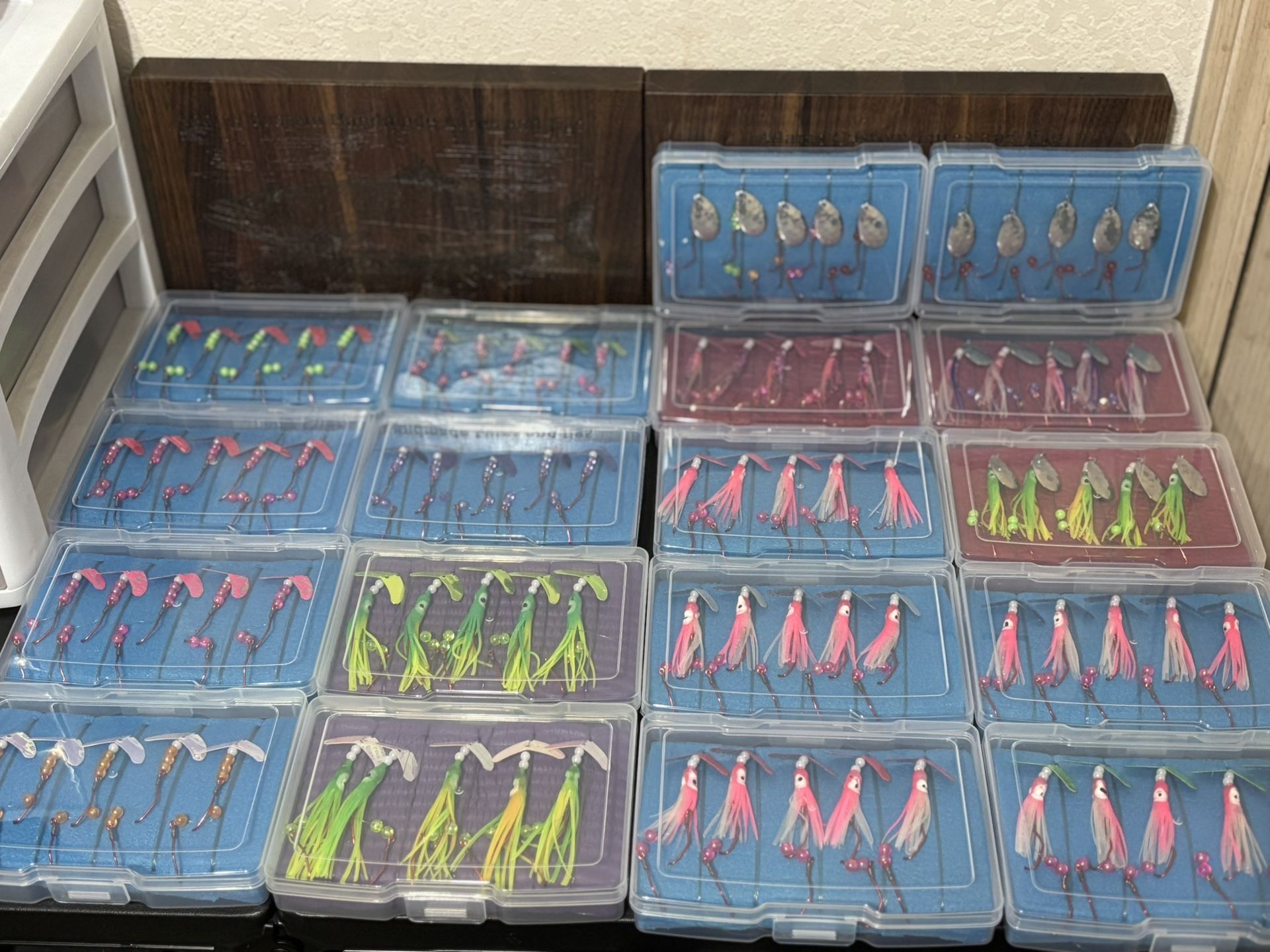 Salmon Fishing Hoochie Smile Blade Spinner Kits