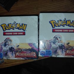 2 Paldea Evolved Booster Boxes Pokemon Tcg Sealled New